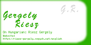 gergely riesz business card